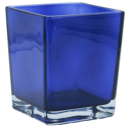 Vaso 28 blu 10x10 cm H 12 cm